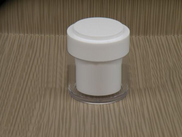 20G & 20ML PS Double-deck Round Cosmetic Packaging/Cream Jar /Aluminum Jars With