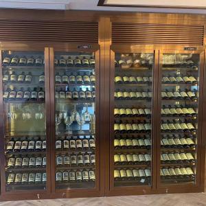 China Modern Custom Wine Cabinet Adjustable Temp Electric Wine Cellar Cabinet factory