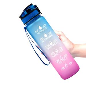China 46oz 64oz Insulated Time Marked Water Bottle With Motivational Time Marker Gradient Color factory