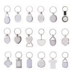 Personalized Blank Metal Sublimation Keyrings DIY Keychain Pendant For