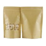 Custom Order Accepted SGS Certified Kraft Paper Bag with Window and Zipper