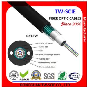 China G652D Single Mode Loose Tube China Fiber Optic Cable GYXTW For Outdoor Aerial factory
