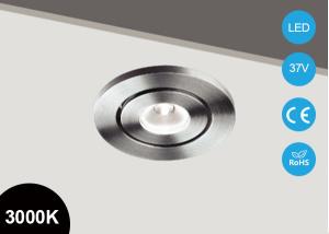 China IP44 3 Watt Round Tiltable Recessed Led Ceiling Downlight Mini Size Cob Cut Out 44mm factory