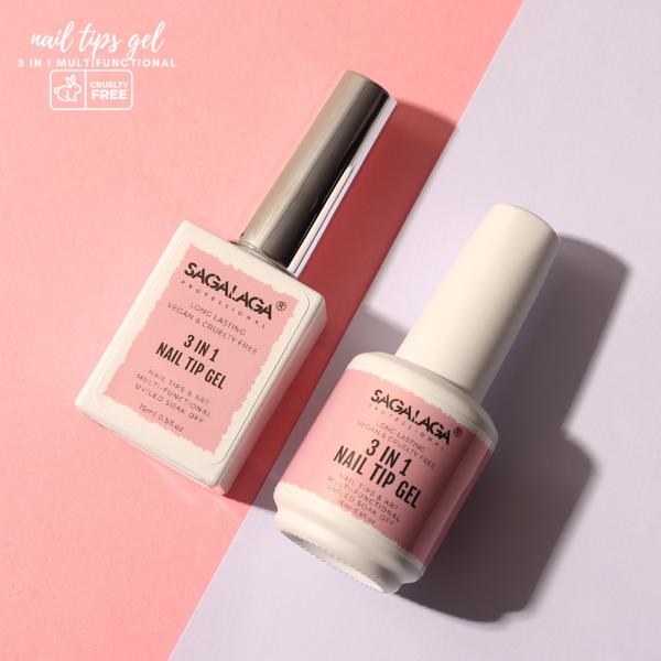 15ML Capacity Uv Led Soak Soft Solid Tips Fake Nail Glue Gel Press on Nails Glue