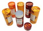 Tall Rigid Paper Tube Packaging Box Handmade For Wine Top Open Silver Foil