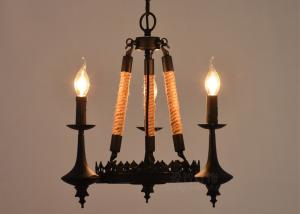 China D7105 E27 Restaurant Dia 83cm / 103cm Vintage Rope Pendant Light factory