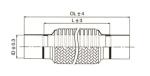 Stainless Steel 2 X 6 X 10 Inch SS201 Exhaust Flex Coupling