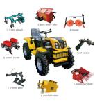 Full Time Agricultural Tractor With Reaper Gasoline Minitractor 4x4