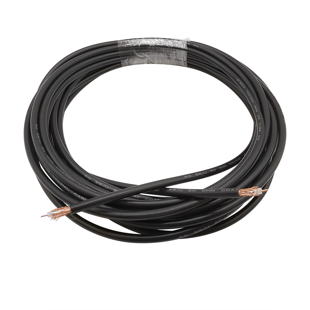 Jacket Material PVC RG58 Coaxial Cable for Aerial Communication 100m/bx Length PE Jacket