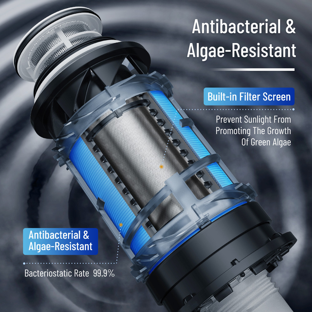 Auto Backwash Spin Down Sediment Filter Reusable Whole House Sediment Water Filter