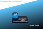 crystal globe award/world globe award/crystal award/crystal globe trophy/glass