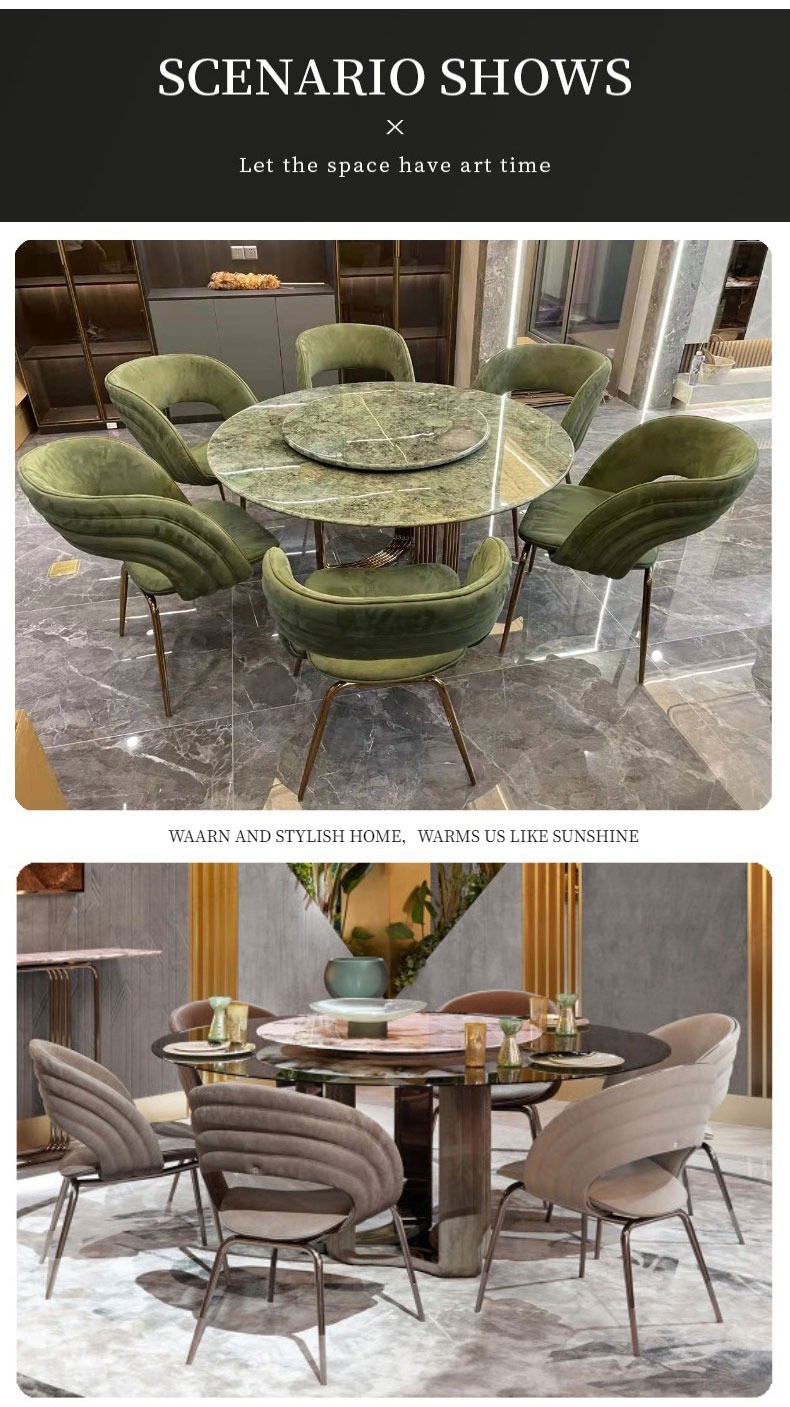 Modern Luxury Deluxe Gold Metal Fabric Single Chair Hotel Banquet Restaurant