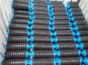 China 143mm Diameter Conveyor Troughing Rollers With Rubber Lagging factory