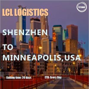 China Shenzhen To Minneapolis USA Lcl Container Shipping Sea Cargo Logistics 20 Days factory