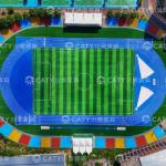 Iaaf Approved Standard Sky Blue Spray Coated Sandwich Athletic Rubber Running