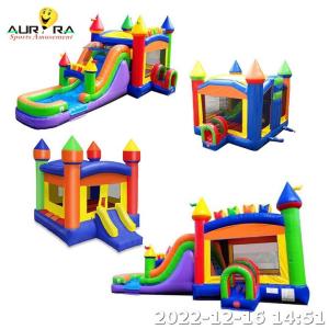 China Commercial Inflatable Castle Bounce House For Kids Jumping Castle With Water Slide factory