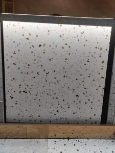 China White Terrazzo Look Ceramic Tile 600x600mm Chemical Resistance factory