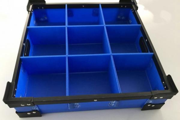 Anti UV Plastic Storage Compartments Rectangular Blue Plastic Storage Box