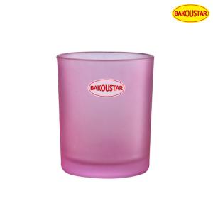 China Lead Free Hygienic Multi Color Glass Candle Cups With Lids factory