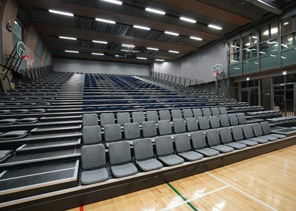 Sports Venues Spectator Retractable Audience Seating Wall Attached Unit With