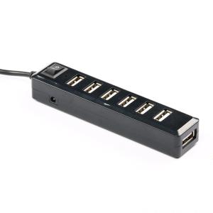 China Black White Computer 7 Port ABS Plastic USB 2.0 Hub factory