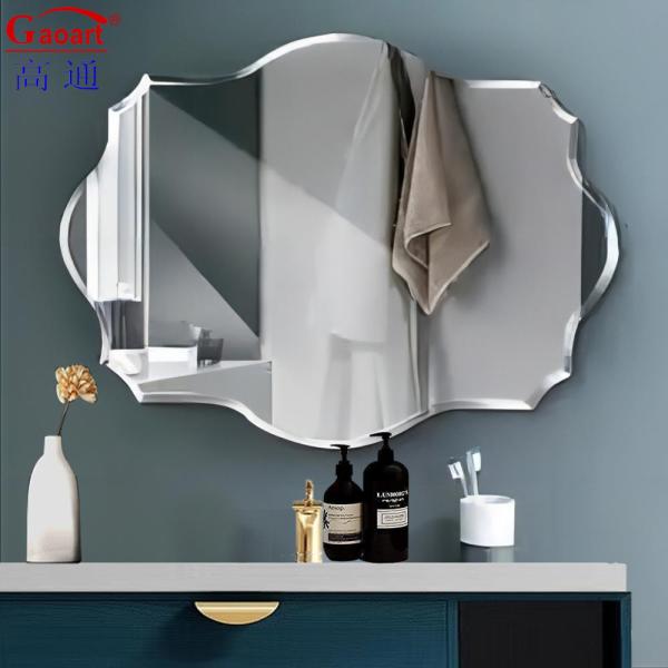 Modern Wall Mirror Unbreakable Glass Beauty Decor for Bathroom Home Bedroom