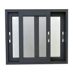 Soundproof Anodized Aluminum Sliding Windows Double Glazed