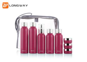 China 100ML 80ML Travel Makeup Bottles Set , Empty 9pcs Aluminum Lotion Bottles factory