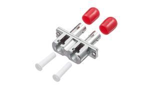 China Zinc Alloy LC- ST Hybrid Fiber Optic Adapter Square Type Duplex Adapter SC DX footprint factory