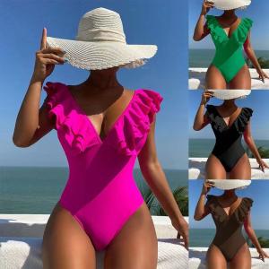 China Sexy Sling Single Shoulder Swimsuit Bikini Push Up One Piece Swim Suit factory