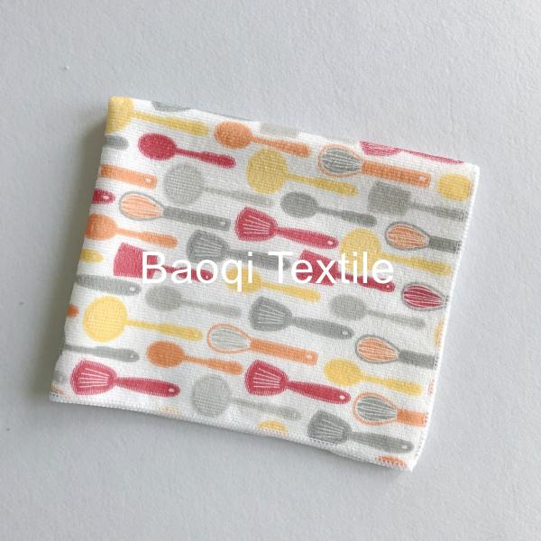 Printed color 240gsm size 20”microfiber glasses towel polyester soft absorbent