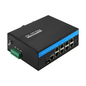China Outdoor 2.5G Managed Fiber Switch Industrial Gigabit Ethernet 8 Port ERPS Ring Manageable factory