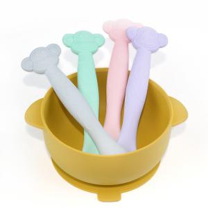 China Feeding Weaning Device Silicone Baby Spoon With Textured End factory