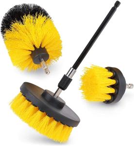 China 4PC Extrusion Molding Scrubber Drill Brush Set With Extension Rod factory