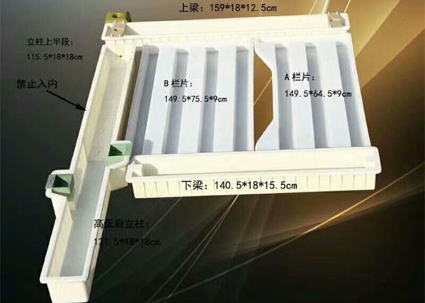 Durable Concrete Fence Panel Moulds ABS Material Release Easily Long Service