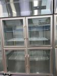 Commercial Glass Door Stainless Steel Freezer Large Capacity