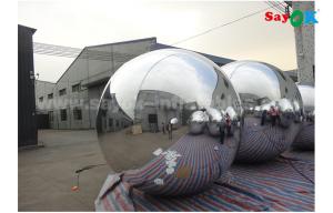 China Gold Mirror Ball Lightweight Silver Dia 2m Inflatable Balloon For Advertising Easy To Carry factory
