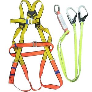 China Five Point Full Body Outdoor High-Altitude Operation Double Hook Anti Fall Safety Rope factory