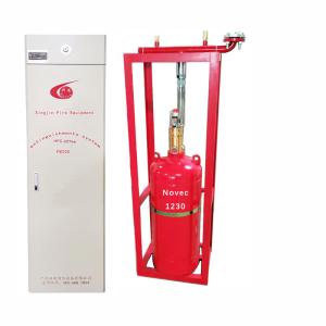 China Steel Cylinder NOVEC1230 Fire Suppression System With Charging Rate Kg/L ≤0.95 factory