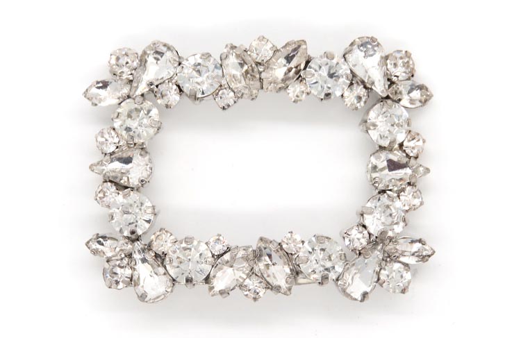 Crystal Ladies Shoes Decoration Accessories 55mm*40mm Fashion Styl