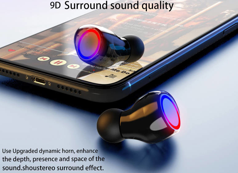 Wireless Earpods Sports Earphones HiFi Stereo Sound 5.0 Bluetooth Connect