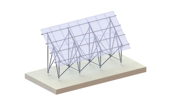 High Aluminum Photovoltaic Ground Mounted Solar Structure Flat Land Racking