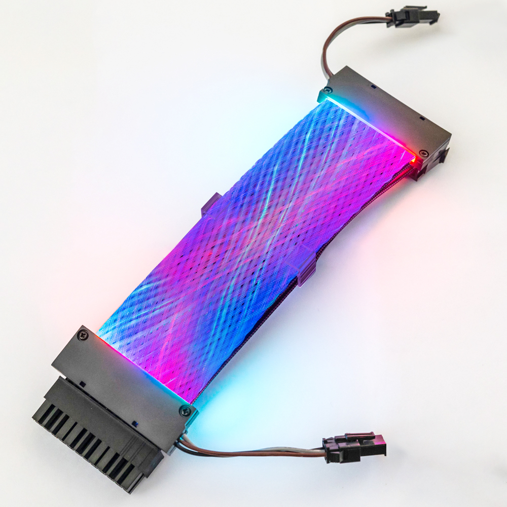 RGB 24PIN Extension Cable 5v 3pin Power Adapter Computer Connector Synchronizes Motherboard Net Double-Headed Light 200mm