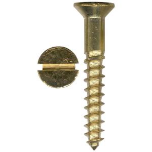 China Yellow Brass Slotted Countersunk Head Tapping Screw for Wood Furniture Wood Screws factory