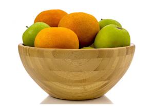 China Horizontal Grain Design for Large Round Fruit Bamboo Salad Bowl Set factory