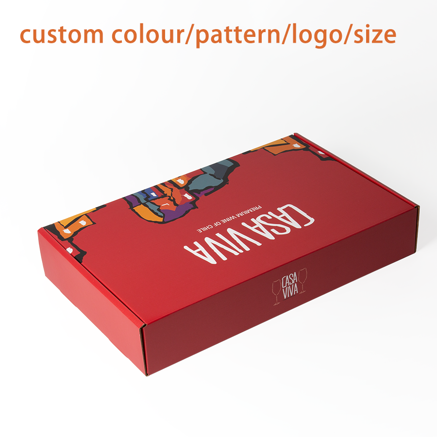 Small Cardboard Boxes Custom Offset Printing Red Cardboard Gift Box For Clothing