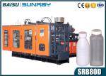 6 Heads Plastic Mold Machine , 250ml Juice Bottle Extruder Blowing Machine