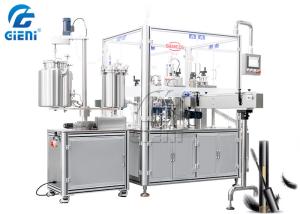 China Rotary Type Mascara Cosmetic Filling Machine PLC Control 60pcs/Min factory