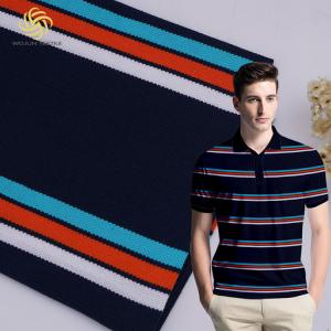 China Durable Good Texture Comfortable Striped Material Fabric For Polo Shirt factory