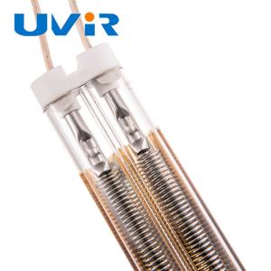 China Gold Coating Infrared Heater Tube Lamp 415V Semi Gold Plated Straight factory